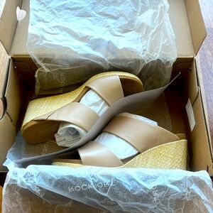 Rockport Womens Briah II Slide leather upper neutral beige size 5M